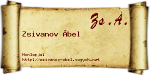 Zsivanov Ábel névjegykártya